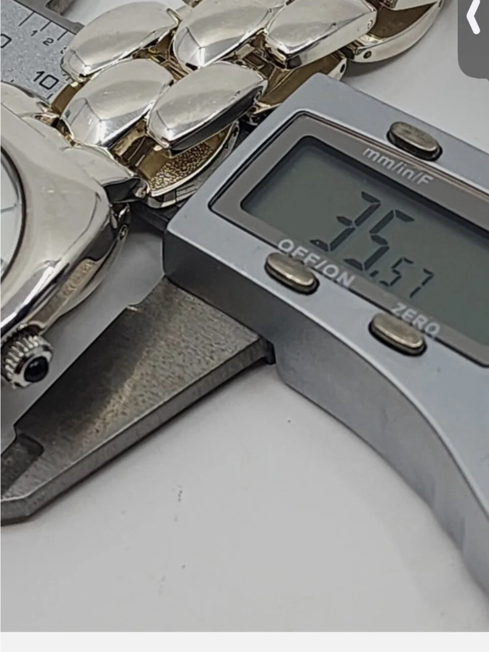 💜 SOLID SILVER Ecclissi 925 Sterling Silver Case & Band Quartz Watch 35mm
